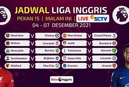 Livescore Liga Inggris Malam Ini